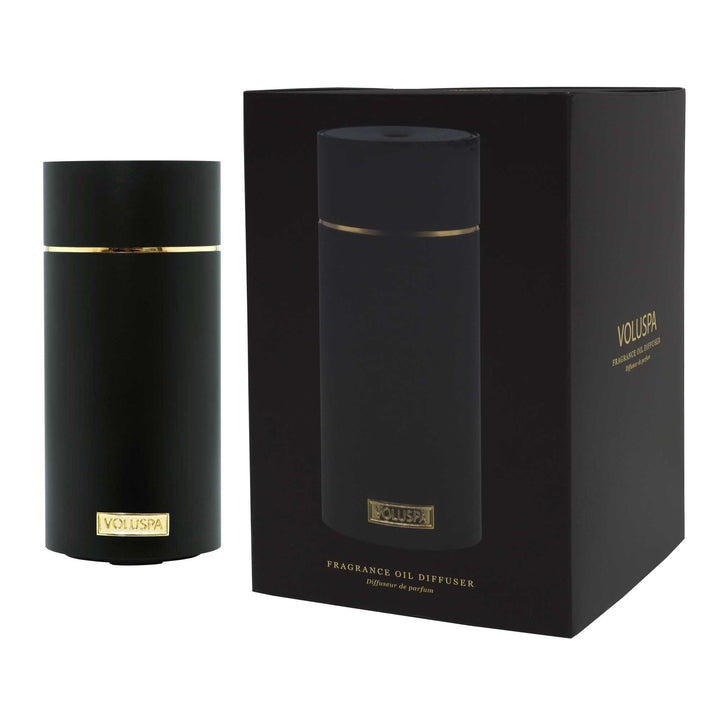 Moderner schwarzer kabelloser Ultraschall Aroma Diffuser, ideal für ätherische Öle und eine entspannte Atmosphäre.