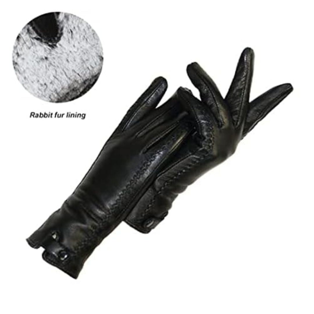 Komfortable & warme Damen Vintage Winterhandschuhe, elegant designt, perfekt für Outdoor und Wintermode.
