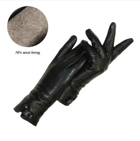 Nahaufnahme: Elegante Damen Vintage Winterhandschuhe, warm gefüttert, ideales Mode-Accessoire für den Winter.