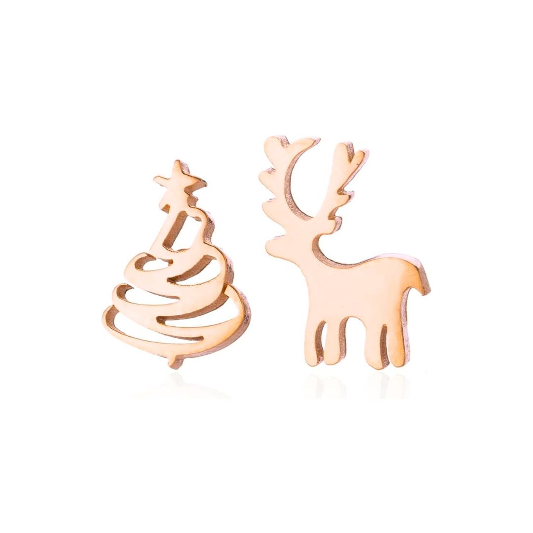Funkelnde Weihnachts-Ohrringe für Damen aus hochwertigem 925er Sterlingsilber, eine festliche Geschenkidee.