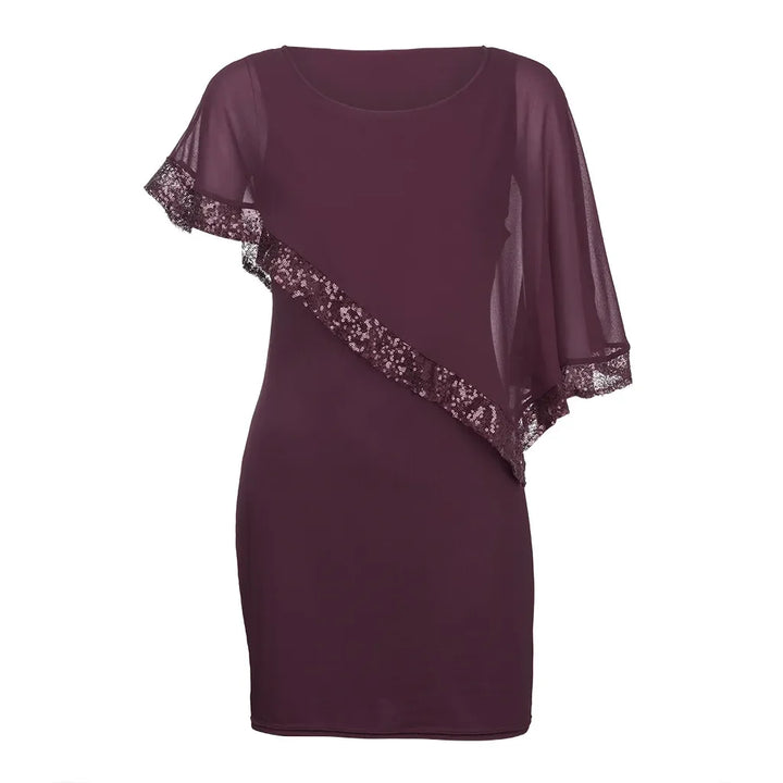 Elegantes Damen Pailletten Abendkleid Übergröße, für Silvester, Hochzeiten oder Galas.
