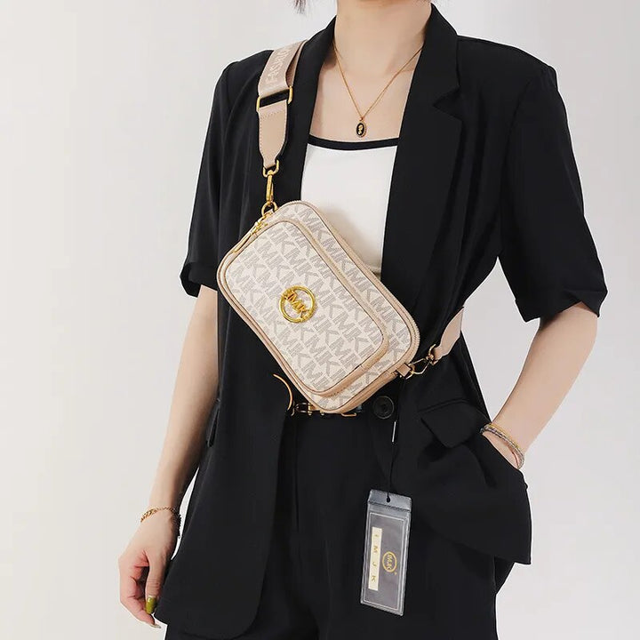 Stilvolle Damen Crossbody Tasche in Braun. Hochwertige Leder-Optik, ideal als elegante Handtasche für den Alltag.