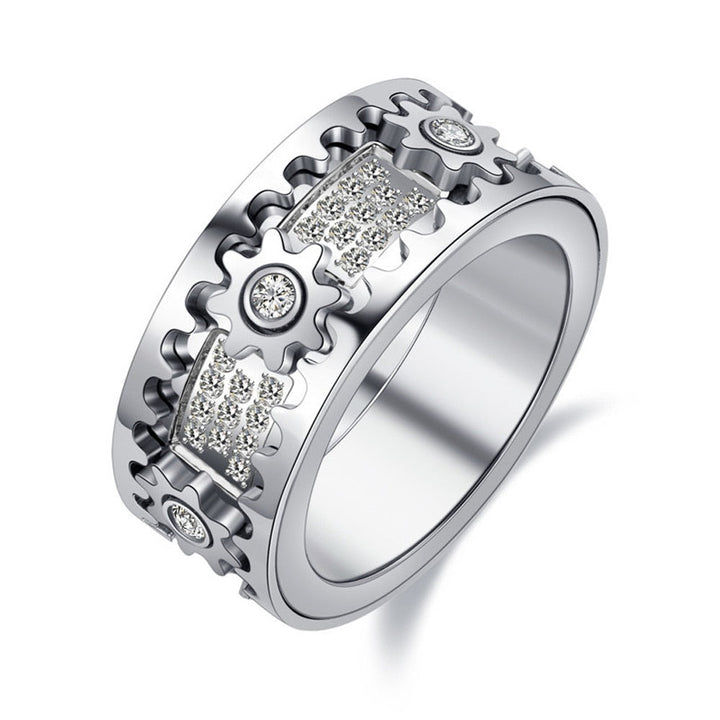 Eleganter Roségold Drehring als Angstlöser & Fokusring. Unisex Schmuck für innere Ruhe.