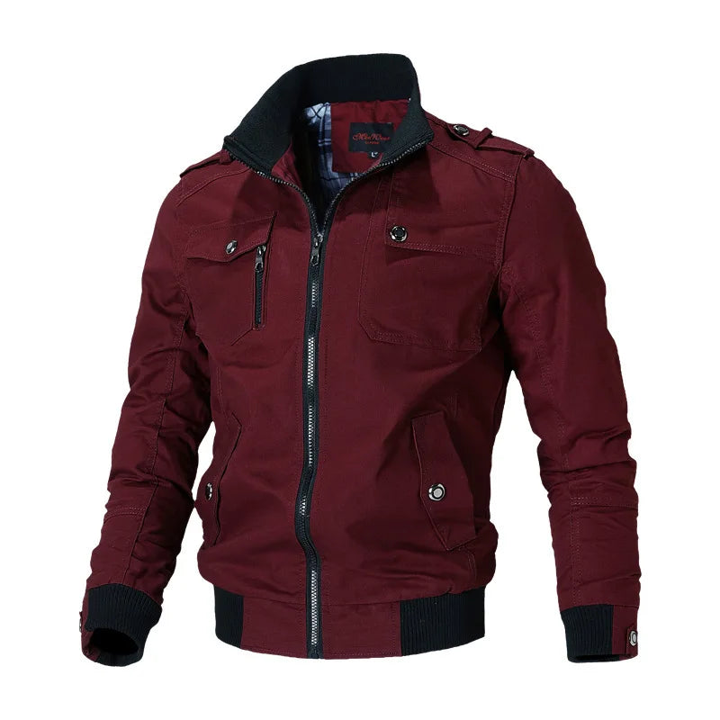 Stilvolle Herren Bomberjacke, leichte Frühlingsjacke für Outdoor & Freizeitaktivitäten.