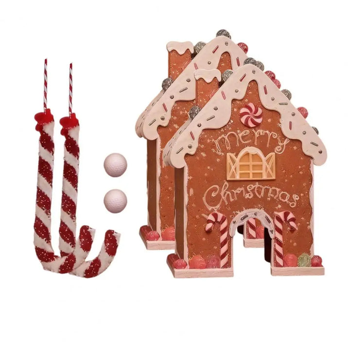 Pädagogisches Lebkuchen Golfspiel. Fördert Geschicklichkeit & Koordination mit weihnachtlichem Minigolf-Spiel.