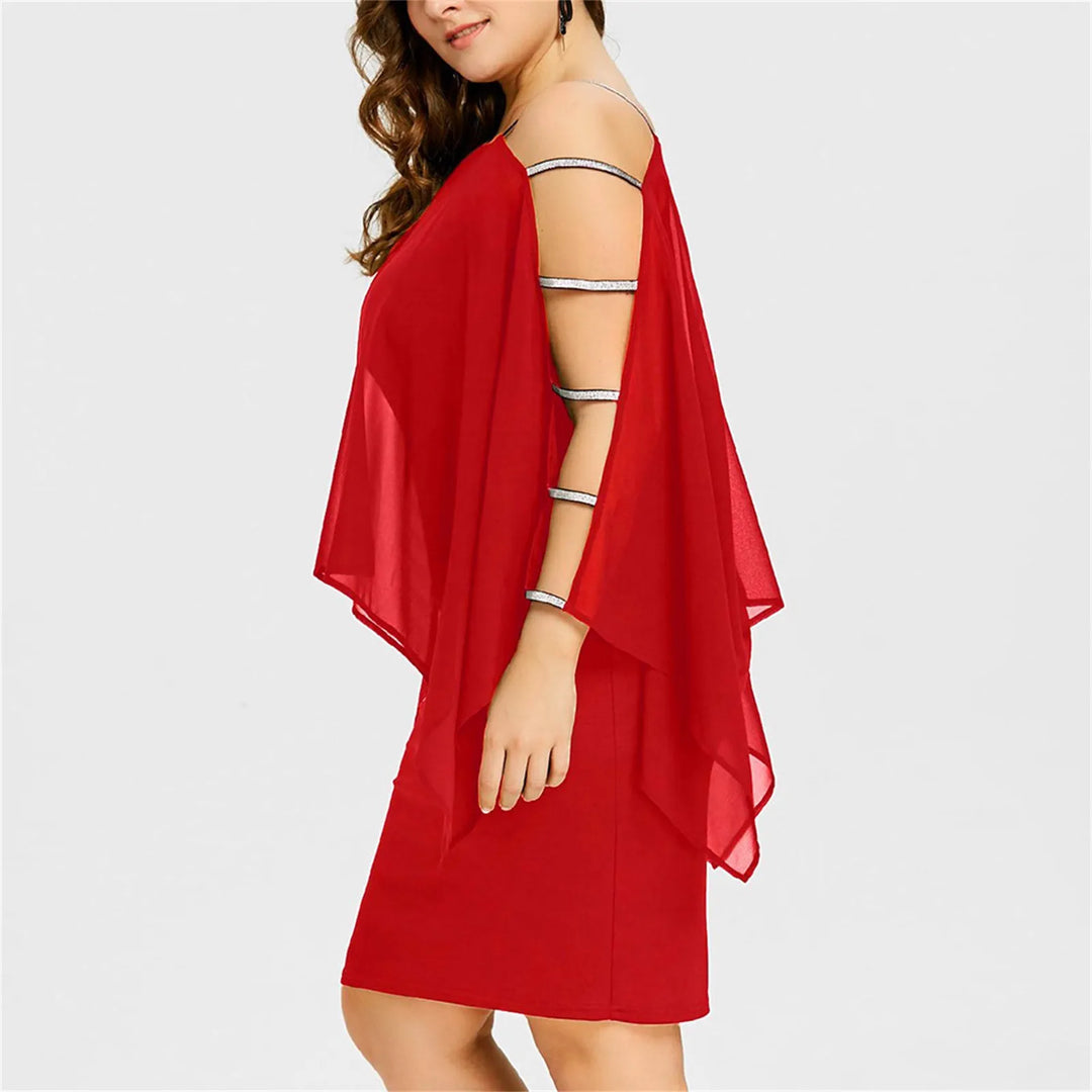 Einzigartiges Off-Shoulder Spitzenkleid für Damen Plus Size, elegant & modern.