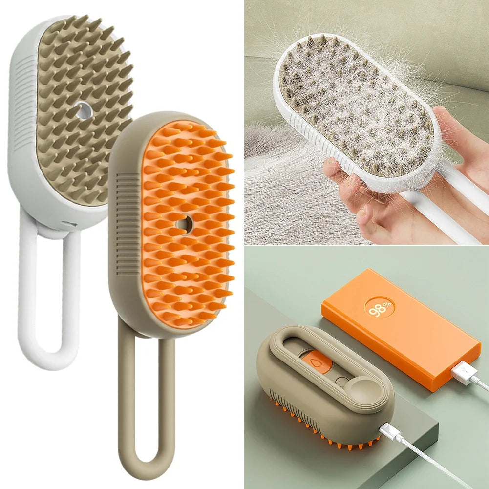 Innovative Dampfbürste für Hunde zur effektiven Entfernung loser Haare und zur Fellpflege für seidigen Glanz.
