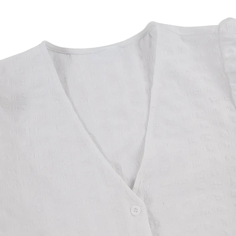 Vielseitiges Damen Maxikleid Übergröße, lässig-elegant, mit V-Ausschnitt und stilvollen Puffärmeln.
