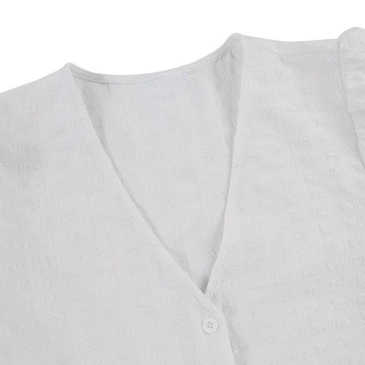 Vielseitiges Damen Maxikleid Übergröße, lässig-elegant, mit V-Ausschnitt und stilvollen Puffärmeln.