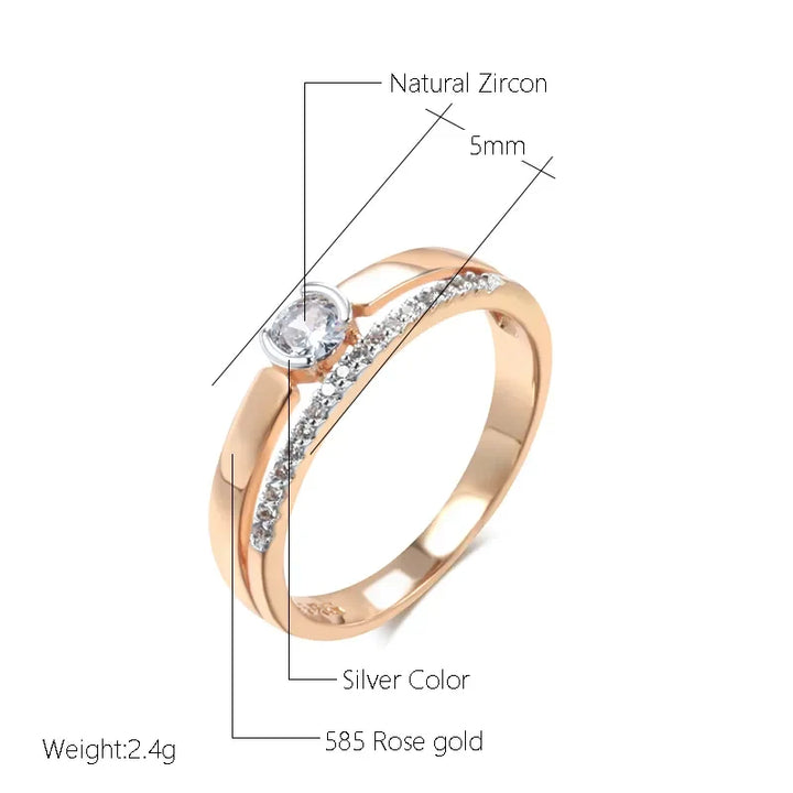 Vielseitiger Damen Zirkonring, der jedem Outfit Eleganz verleiht. Zeitloser Luxus Damenschmuck.