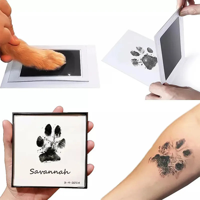 Tierisches Pfotenabdruckset für Hunde & Katzen, sicher & einfach anzuwenden. Erstelle bleibende Erinnerungen deines Haustiers.