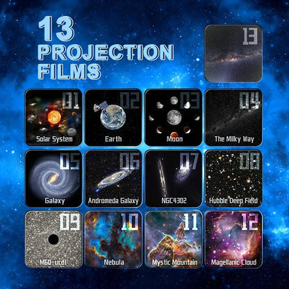 Galaxie Sternenhimmel Projektor mit 13 Modi, ideal als Nachtlicht & Stimmungslicht für Schlaf- & Kinderzimmer.
