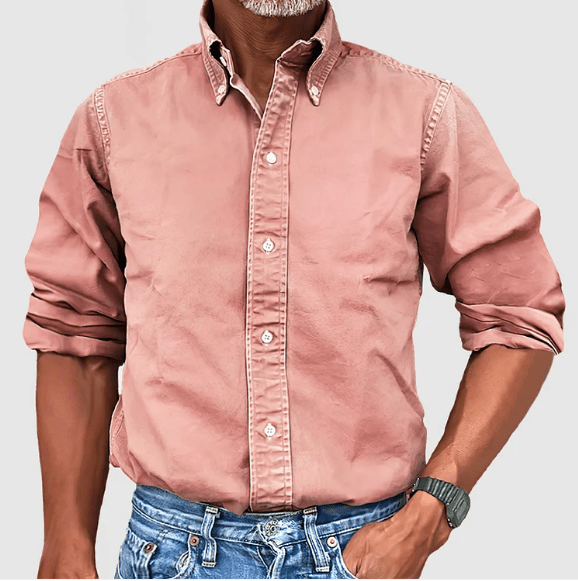 Herren Frühlingshemd Langarm klassisch. Zeitloses Oberteil für Männer, elegant und bequem für viele Anlässe.
