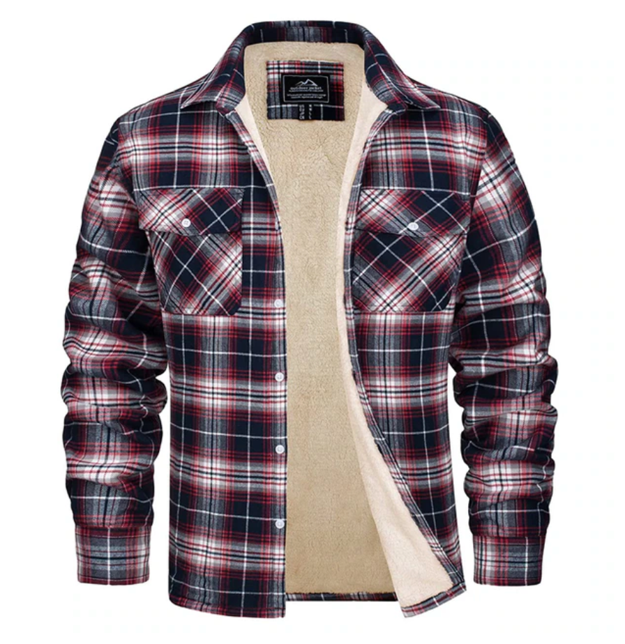 Karierte Flanelljacke Herren, kuschelig warm, für klassischen Stil in der Herbstmode.