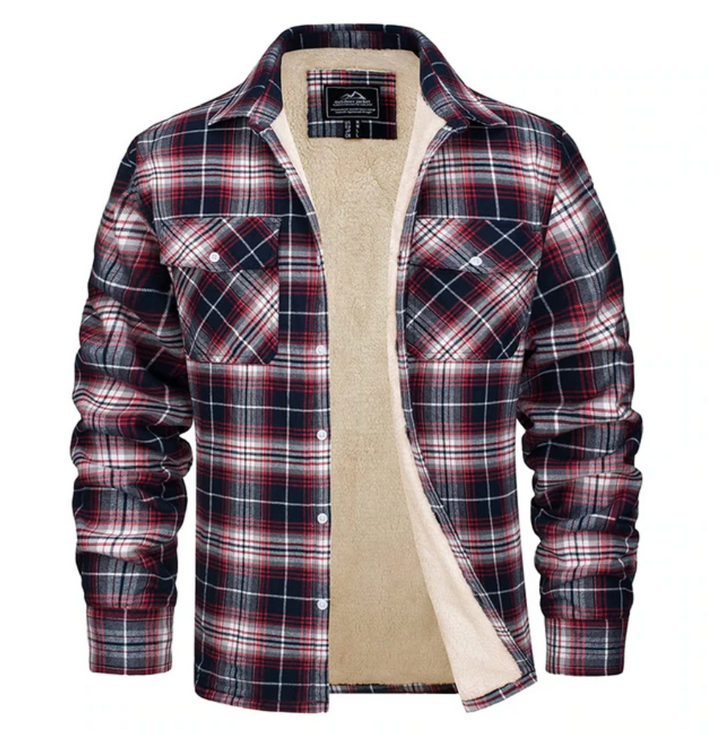 Karierte Flanelljacke Herren, kuschelig warm, für klassischen Stil in der Herbstmode.