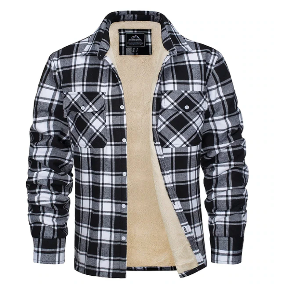 Vielseitige Herren Flanelljacke, kariert, perfekt als Freizeit- oder Übergangsjacke.
