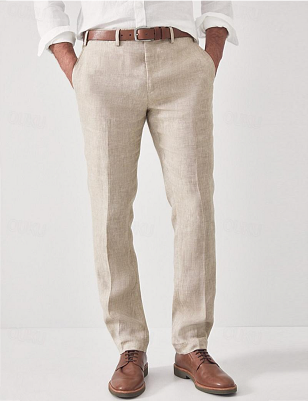 Leichte Herren Sommerhose in Slim Fit für warmes Wetter. Komfortable Freizeithose für Alltag, Urlaub & Reise.