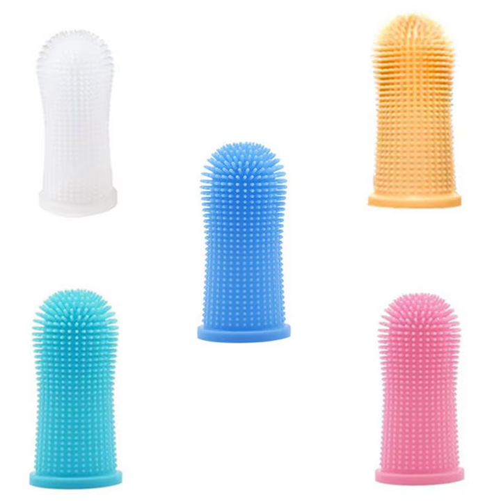 Praktische Silikon-Fingerzahnbürste für Haustiere zur Verbesserung der Mundhygiene & Vorbeugung.