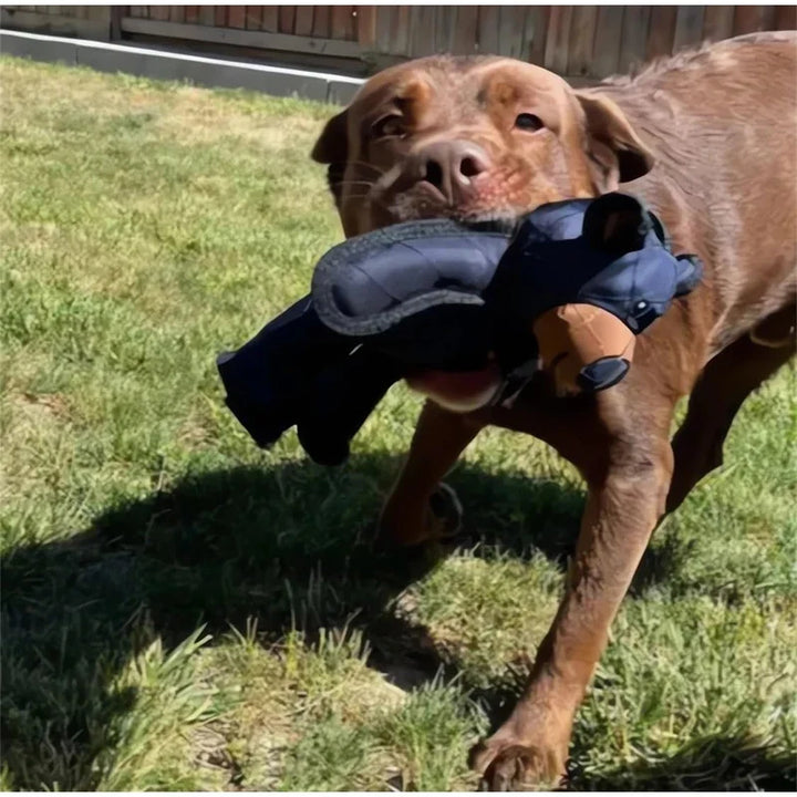 Langlebiger Plüsch Teddybär für Hunde, robustes Kauspielzeug. Ideales Hundespielzeug für aktive Hunde.