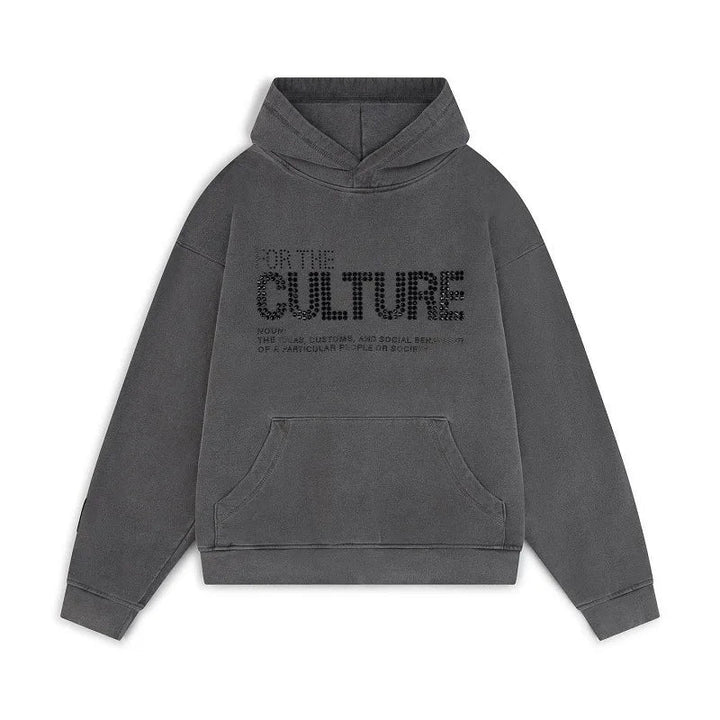 Bequemer Herren Hoodie mit funkelndem Strass-Design, ideal für lässige Freizeitmode.