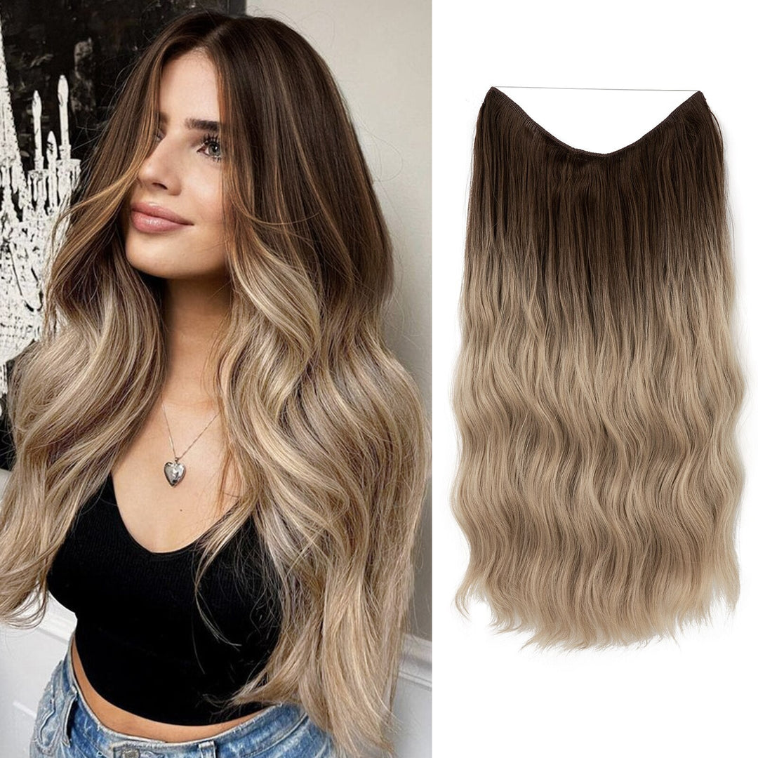 Haarteil: Unsichtbare Halo Extensions, Kunsthaar, für Fülle und Länge in Sekunden.