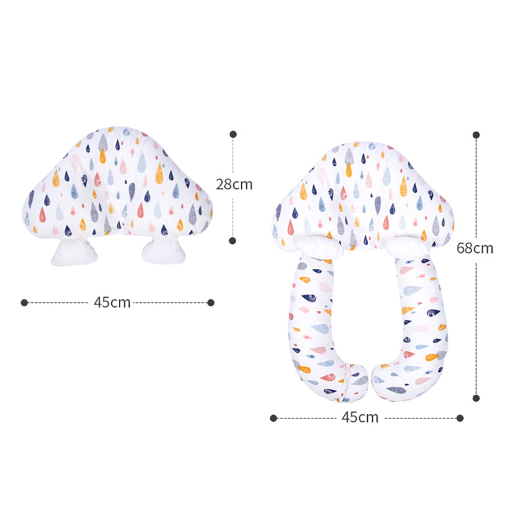 Hochwertiges Bio-Baumwoll-Kissen für Neugeborene, unterstützt ergonomischen Schlaf und sichere Kinderausstattung.