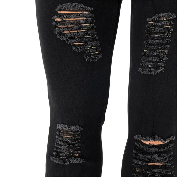 Trendige Damen Schlagjeans, Übergröße, dehnbar & bequem, ganzjährig tragbar.
