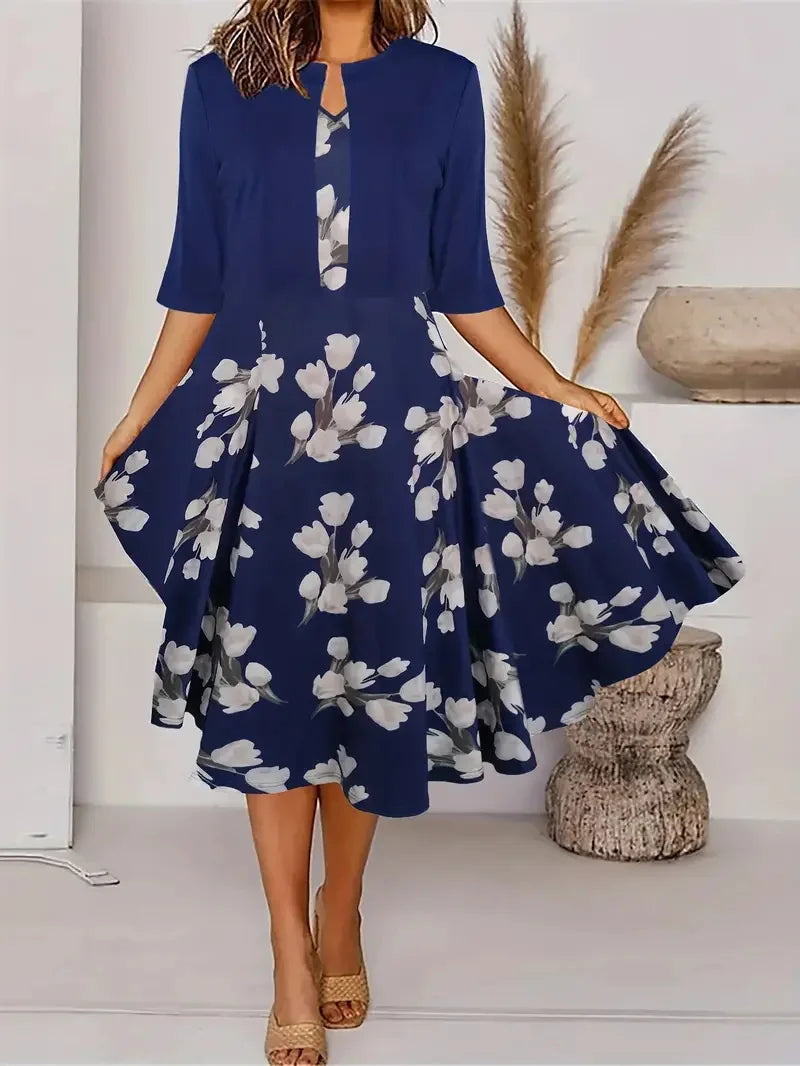 Modisches 2-teiliges Damen Blazer & Midikleid Set, vielseitig für Business Casual Outfits.