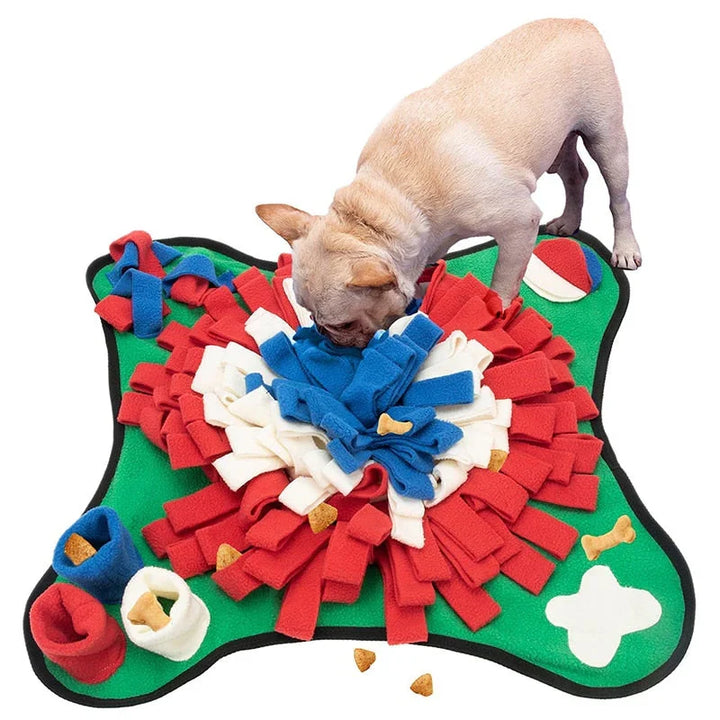 Vielseitige 7in1 Schnüffelmatte für Hunde; interaktives Spielzeug für Leckerlisuche & mentale Auslastung.