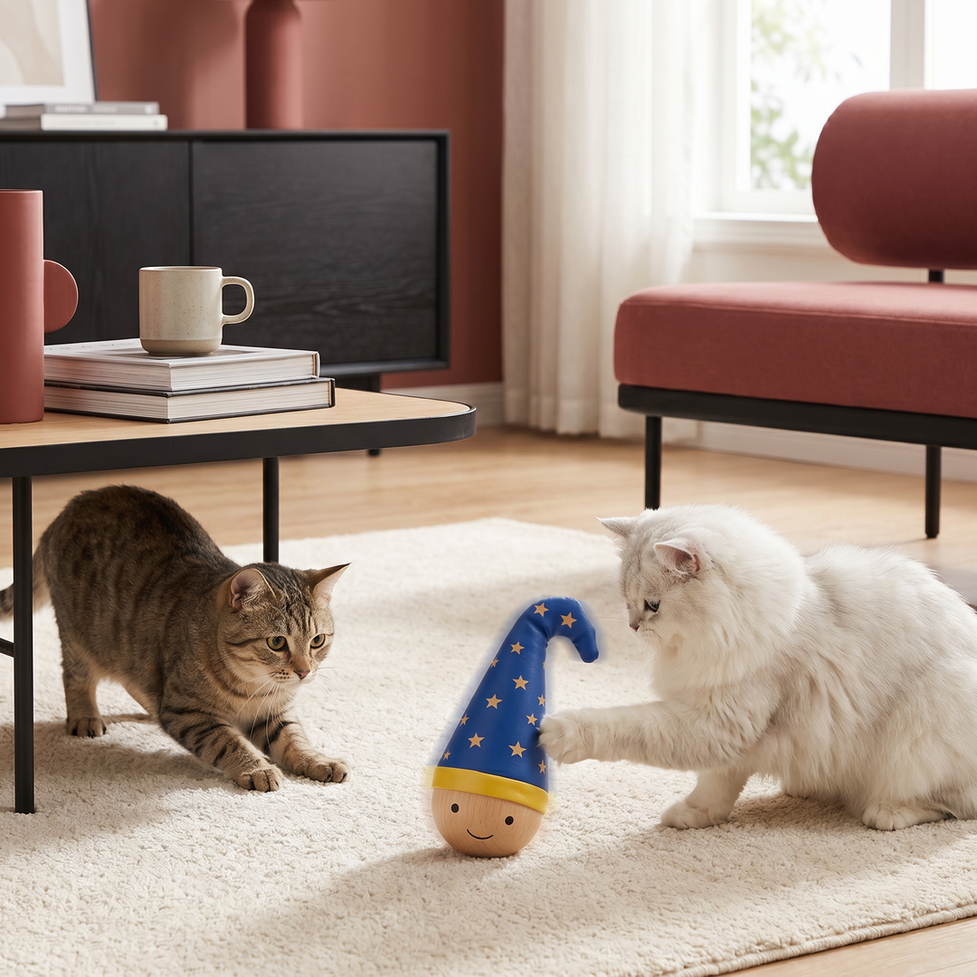 Federndes Katzenspielzeug: robust, interaktiv. Fördert Spiel und Beschäftigung für glückliche Katzen.