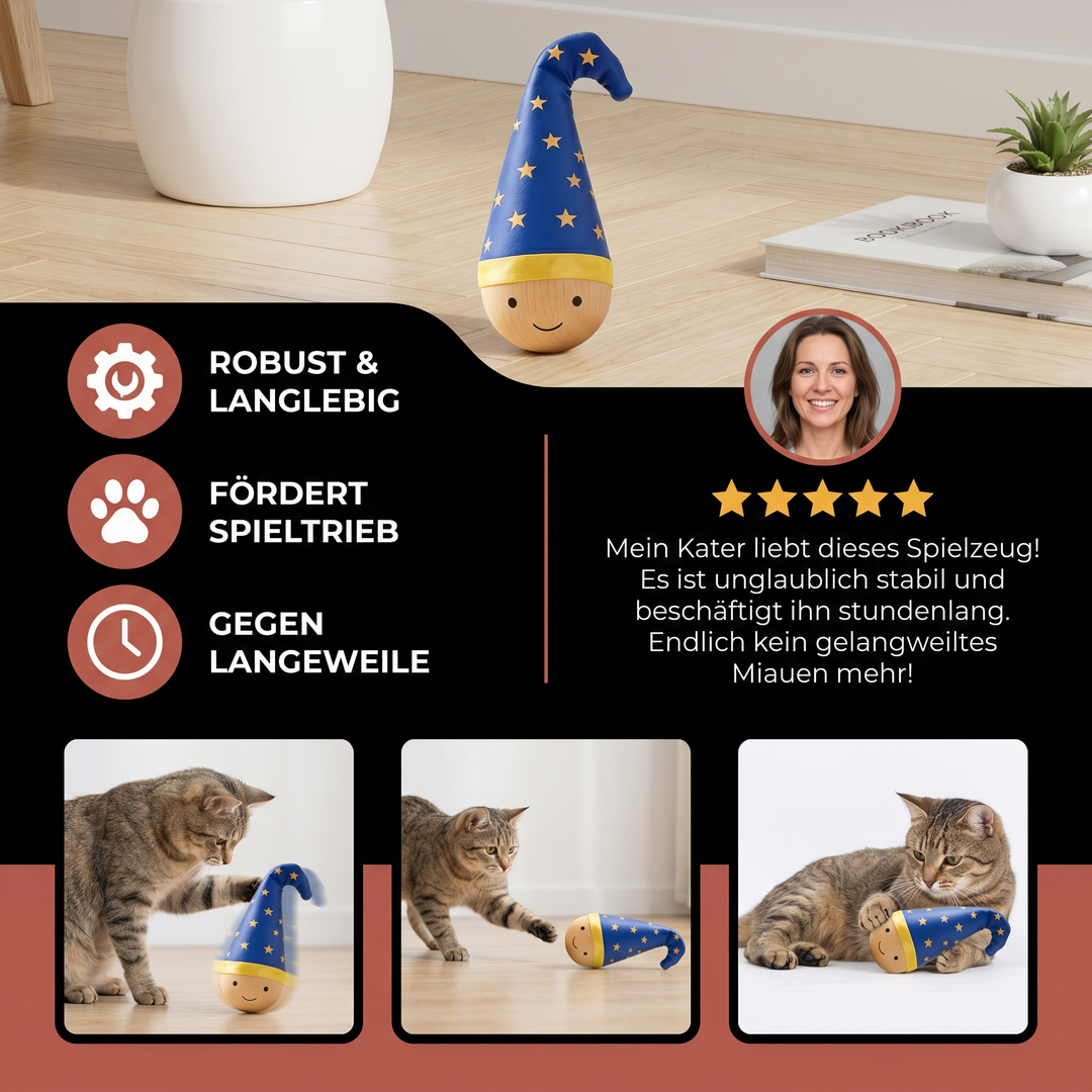 Modernes, langlebiges Feder-Katzenspielzeug, ideal für aktive Katzen und spannende Spielstunden.