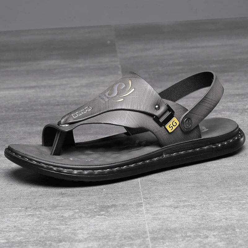 Modische Herren Flip-flops, orthopädische Komfortschuhe für schmerzfreie Füße. Unterstützen Plantarfasziitis.