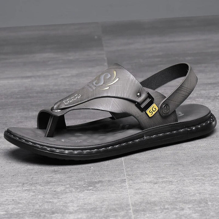 Modische Herren Flip-flops, orthopädische Komfortschuhe für schmerzfreie Füße. Unterstützen Plantarfasziitis.