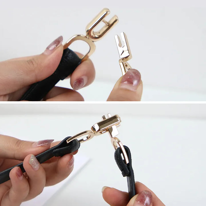 Stilvoller Damengürtel, schmal, verstellbar, mit goldener Schnalle, als modisches Detail für Kleider.