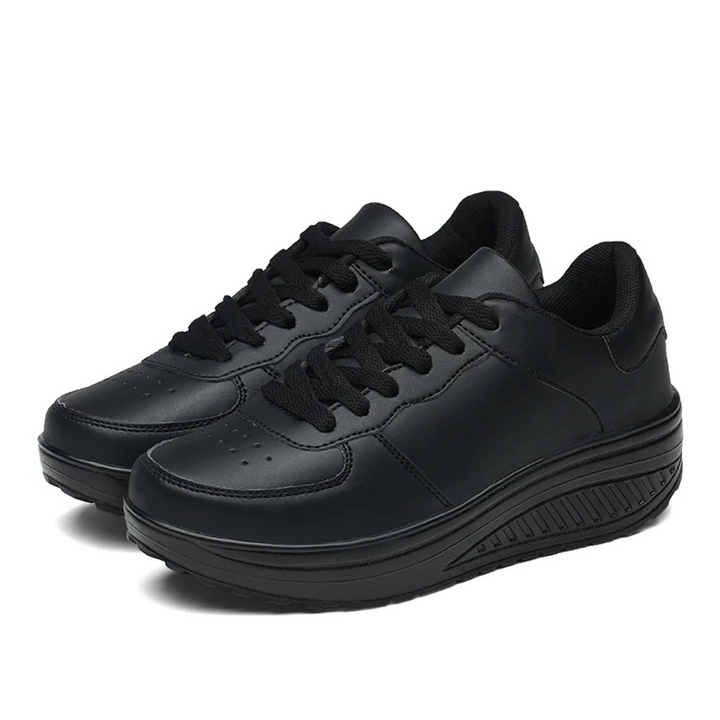 Orthopädische Damensneaker in Schwarz/Weiss für optimalen Komfort & Haltungsfit. Bequeme Damenschuhe.