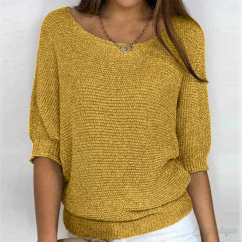 Damen Top, elegant & zeitlos. Komfortables Basic Oberteil, stilvoll kombinierbar für Frühling, Sommer, Herbst.