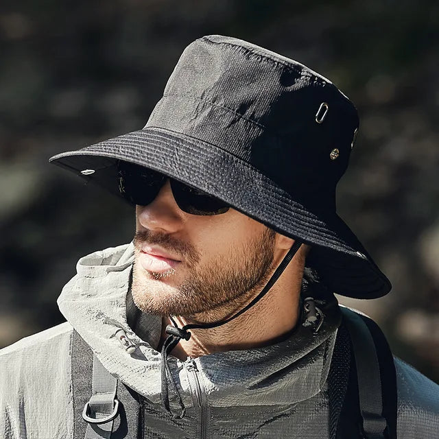 Herren Fischerhut mit UV-Schutz, perfekt für Outdoor, Wandern & Angeln.