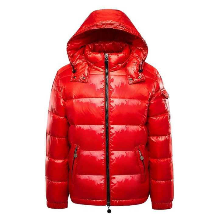 Gefütterte Herren Winterpufferjacke, glänzend, modern & funktional. Optimaler Kälteschutz für Alltags-Looks.