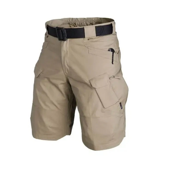 Herren Outdoor Cargo Shorts mit 6 Reißverschlusstaschen für Sommer & Freizeit.