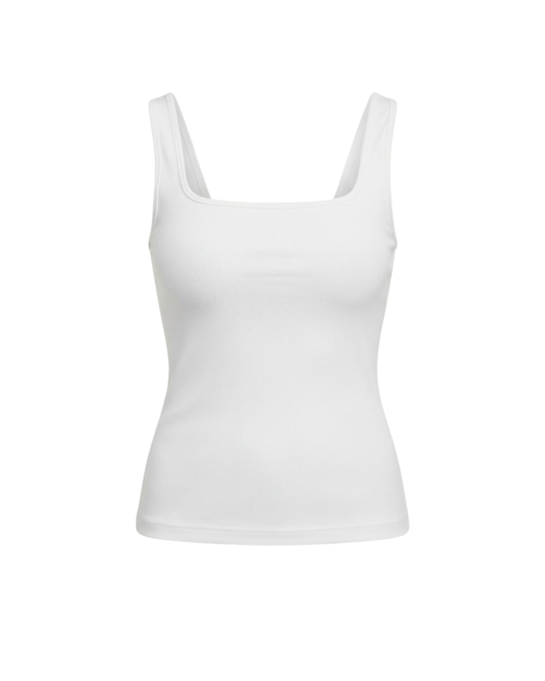 Figurbetontes Damen Basic Top mit elegantem Eckausschnitt. Ärmelloses Tanktop für Sommer & Alltagsmode.