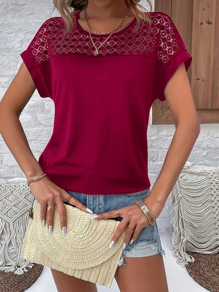 Trendiges Damen Oberteil mit Fledermausärmeln, Batwing-Stil & femininem Schnitt. Perfekt für Sommer-Mode.
