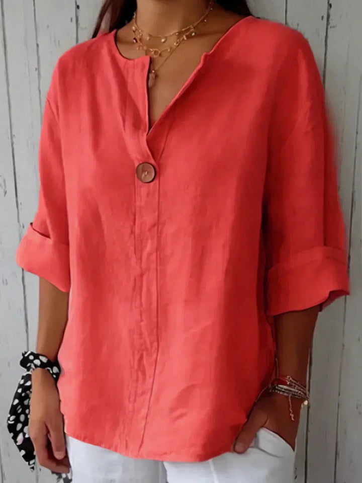 Modisches Damen V-Ausschnitt Top, perfektes Sommer-Outfit für den Alltag und besondere Momente.