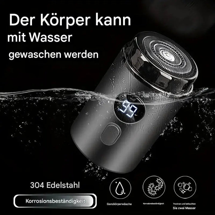 Mini-Elektrorasierer für Herren & Damen. Perfekt für Nass- & Trockenrasur, sorgt für glatte Haut.
