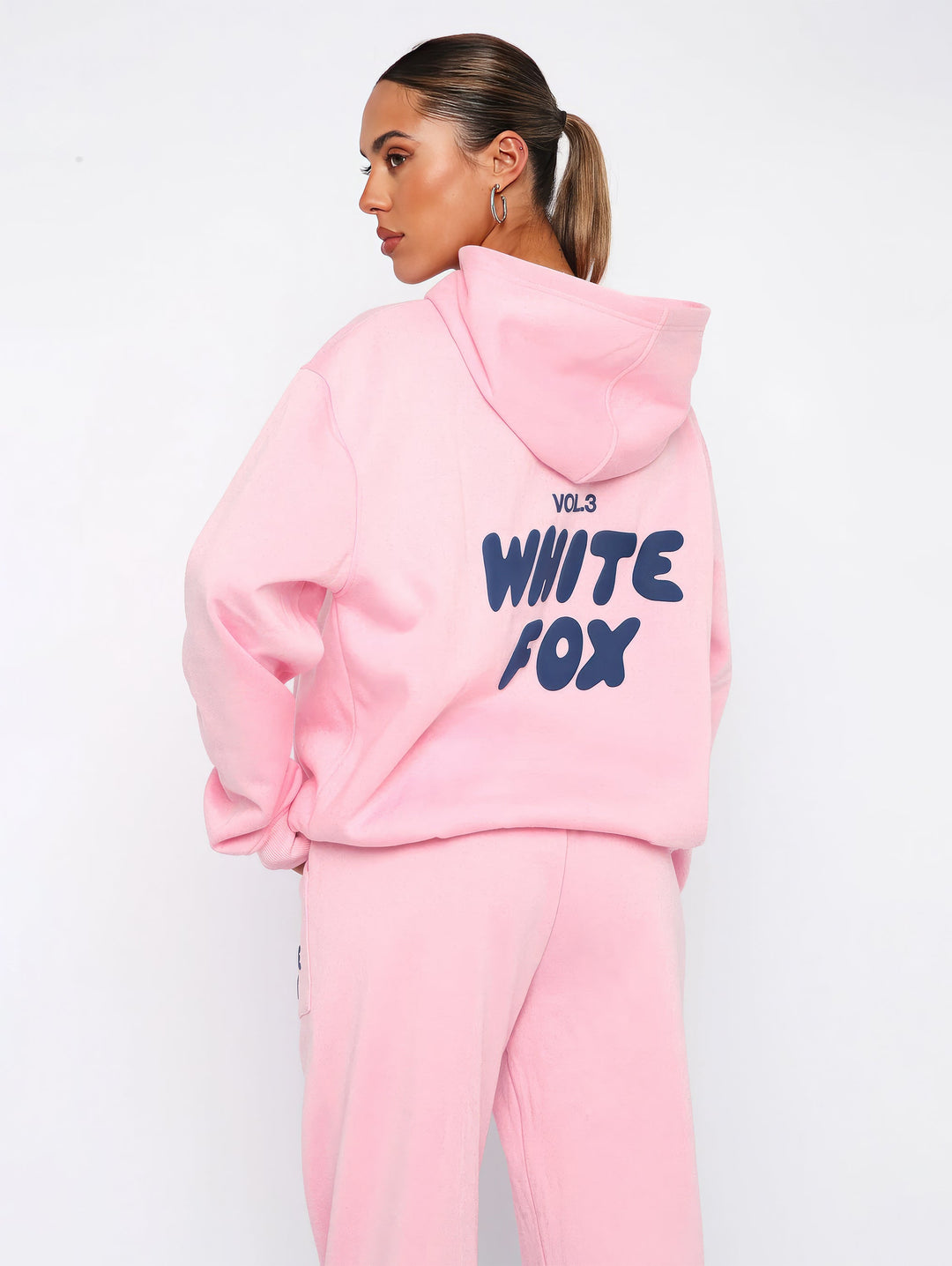 Damen Mode-Freizeitanzug: Aktueller Zweiteiler mit Kapuzenpullover und Jogginghose für Damen.