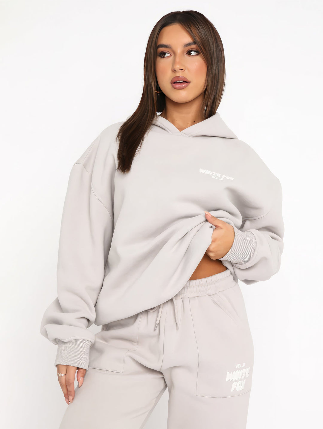 Damen Freizeit-Trainingsanzug Set: Trendiger zweiteiliger Hoodie & Jogginghose für Stil & Komfort.