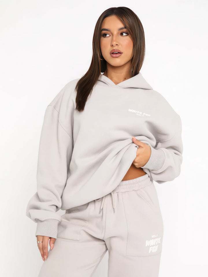 Damen Freizeit-Trainingsanzug Set: Trendiger zweiteiliger Hoodie & Jogginghose für Stil & Komfort.