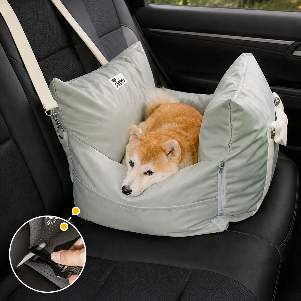 ISOFIX Hundesitz für Auto. Sicherer & bequemer Transport für kleine bis mittelgroße Hunde im PKW.