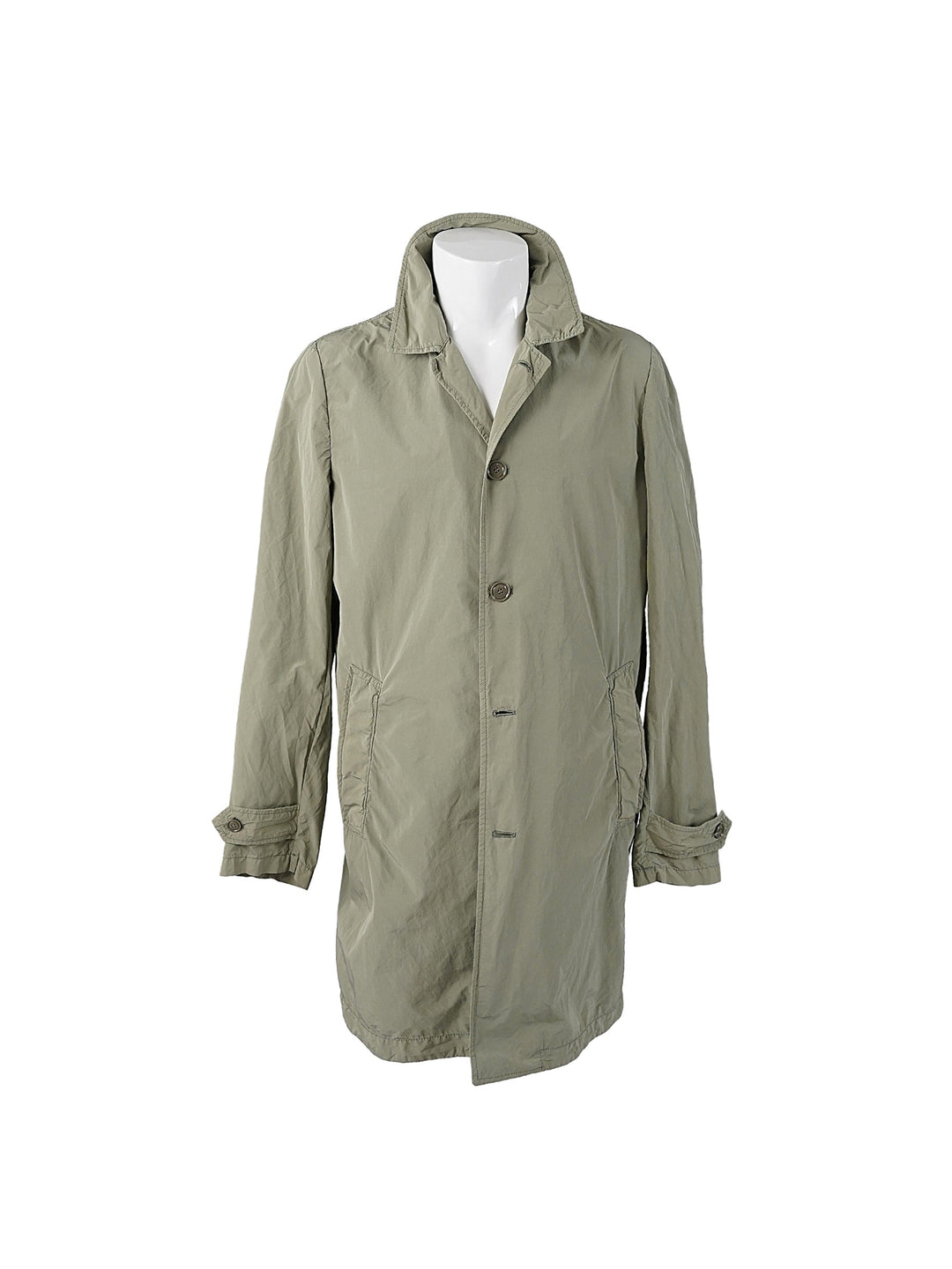 Eleganter Damen Mantel in Salbeigrün für Frühling & Herbst. Stilvoller Übergangsmantel für Damenmode.