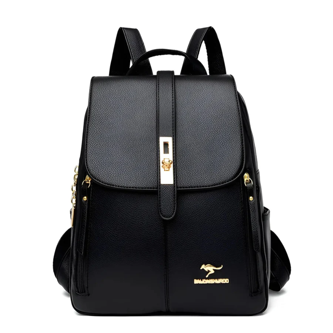 Burgunderroter Damen Rucksack, elegant und hochwertig. Modisches Accessoire für stilbewusste Frauen im Alltag.
