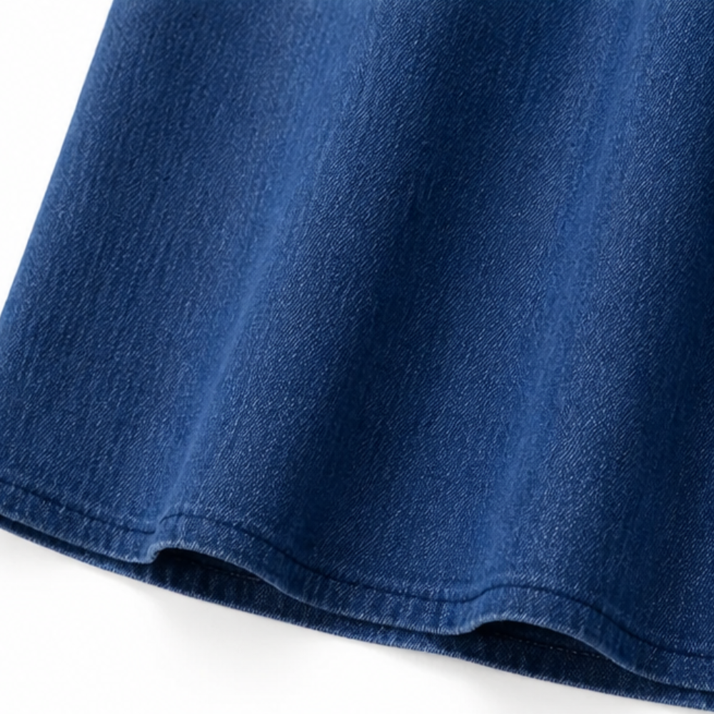 A-Linie Midikleid für Damen mit schöner Lochstickerei. Sommerlich, luftig und bequem; ideales Urlaubskleid.